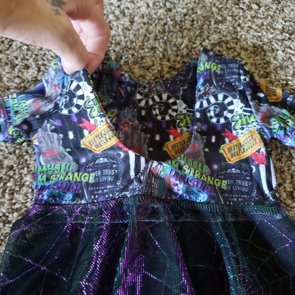 Beetlejuice Crop Top with Mesh Tail - Picture 3 of 6